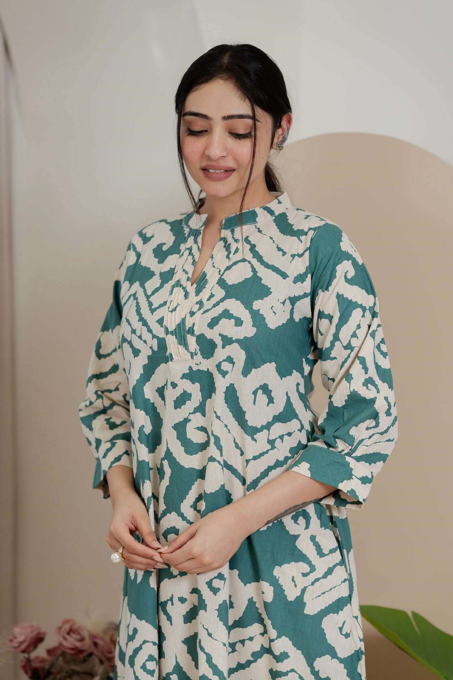 Premium Khadi Flex Co-ord Set - Sea Green | Soft & Comfortable