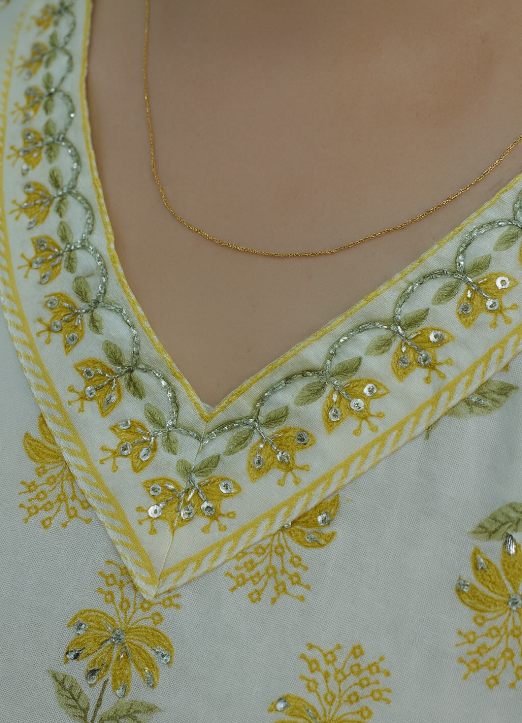 Cream Yellow Cotton Afghani Suit Set with Floral Print – Ethnic Wear