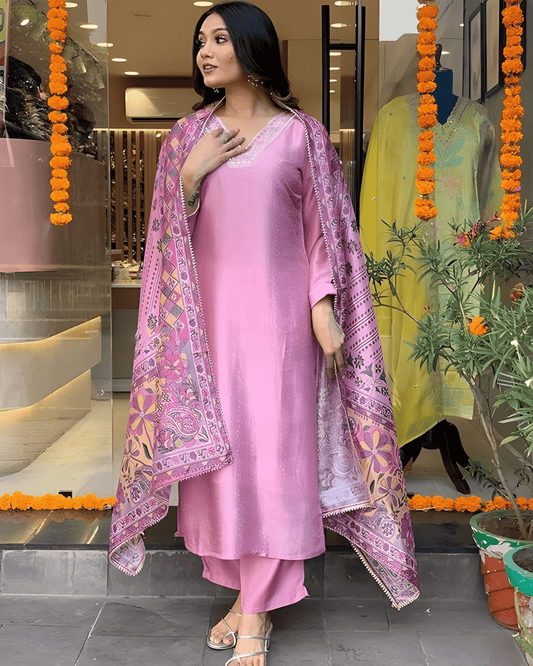 Premium Biscuit Cotton Suit Set for Women with Comfortable Fit