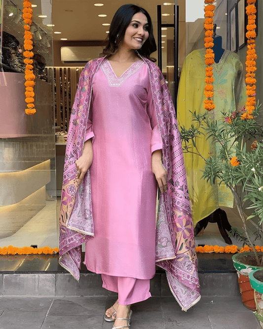 Premium Biscuit Cotton Suit Set for Women with Comfortable Fit