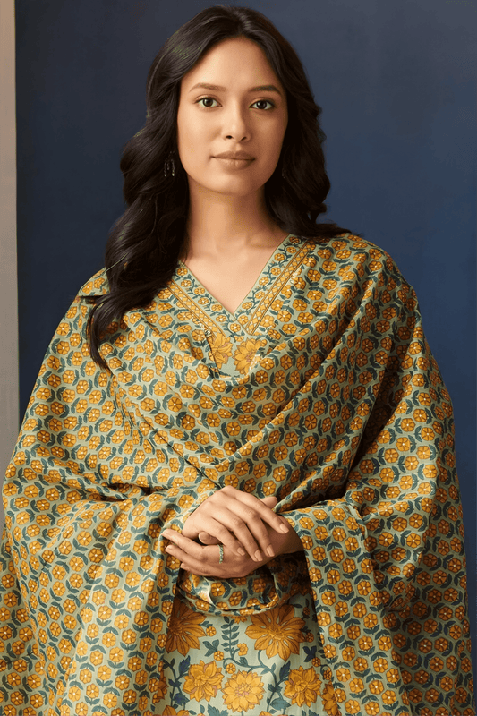 Printed Premium Cotton Kurta Set - Soft & Breathable
