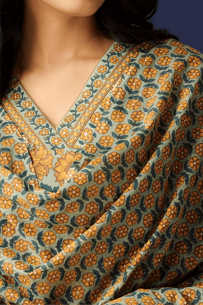 Printed Premium Cotton Kurta Set - Soft & Breathable