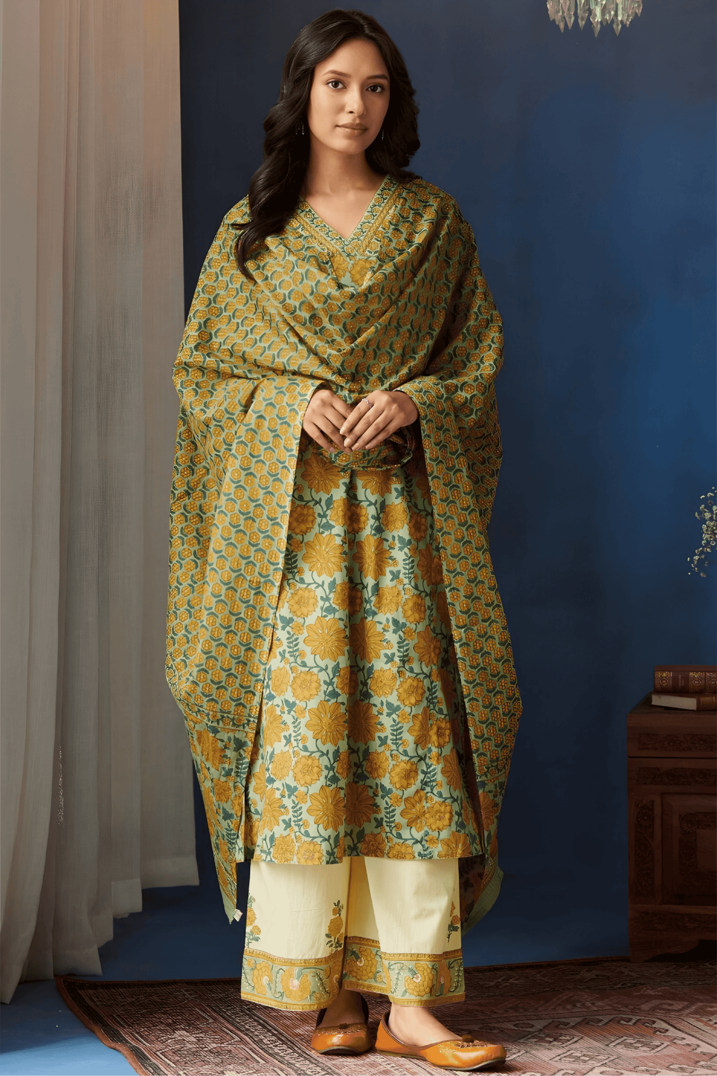 Printed Premium Cotton Kurta Set - Soft & Breathable