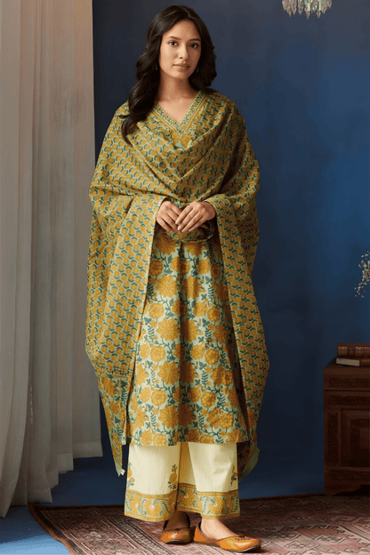 Printed Premium Cotton Kurta Set - Soft & Breathable