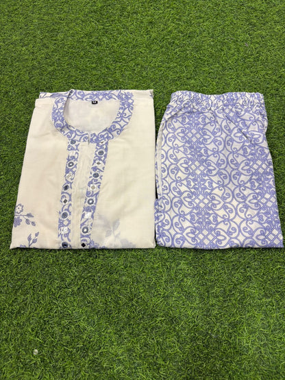 Soothing Lavender Floral Printed Co-Ord Set with Designer Palazzo