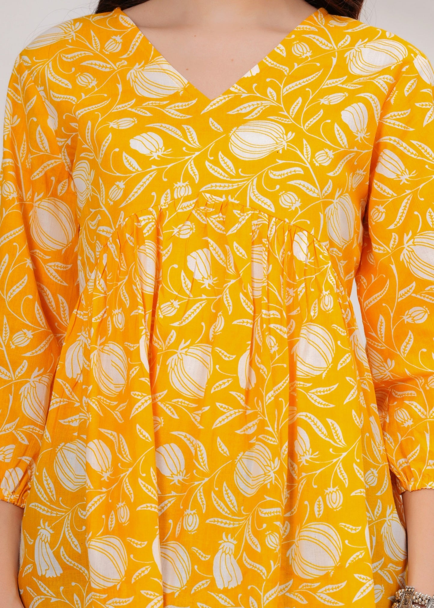 Sunshine Yellow Soft Cotton Top - Casual & Everyday Wear