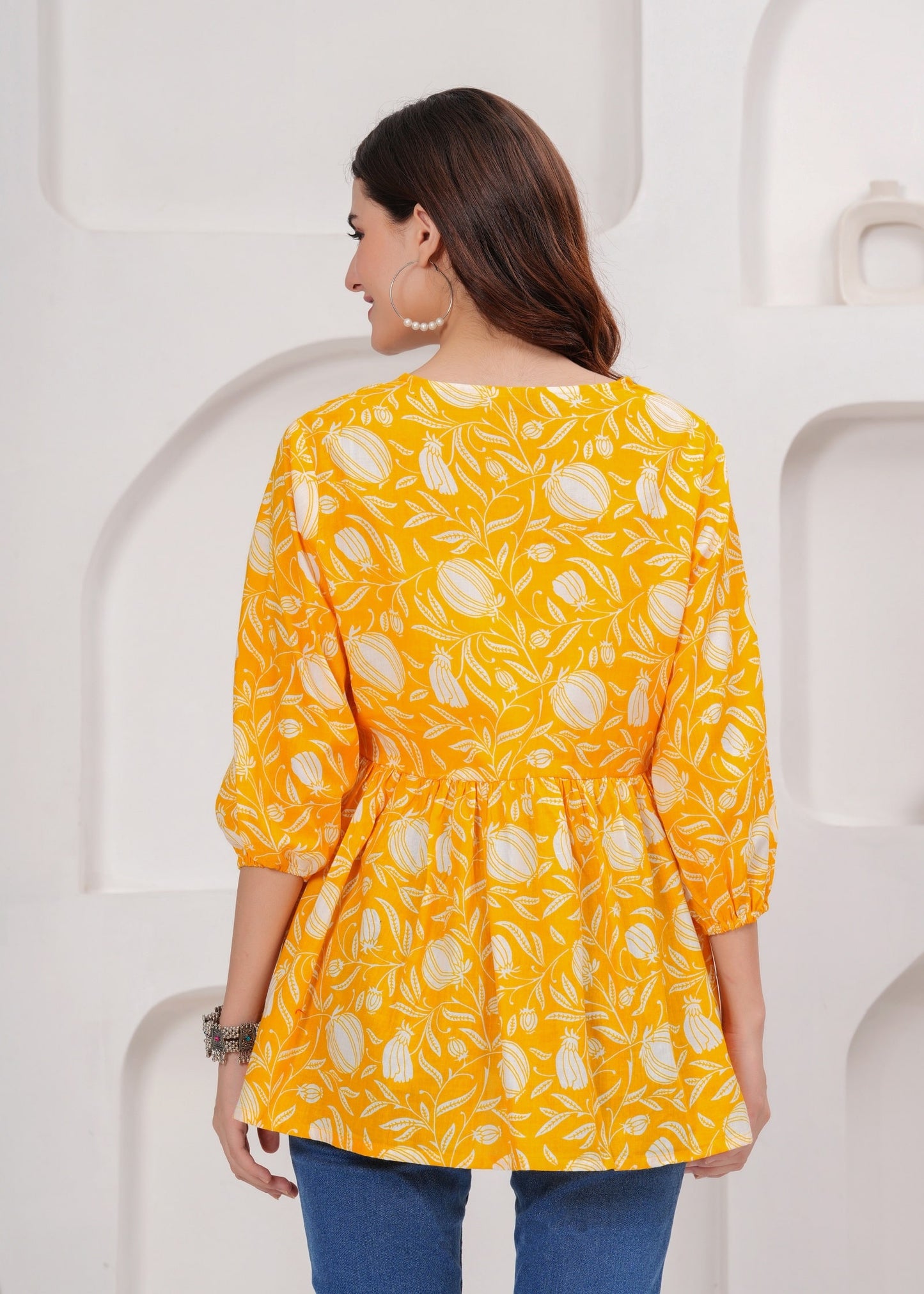 Sunshine Yellow Soft Cotton Top - Casual & Everyday Wear
