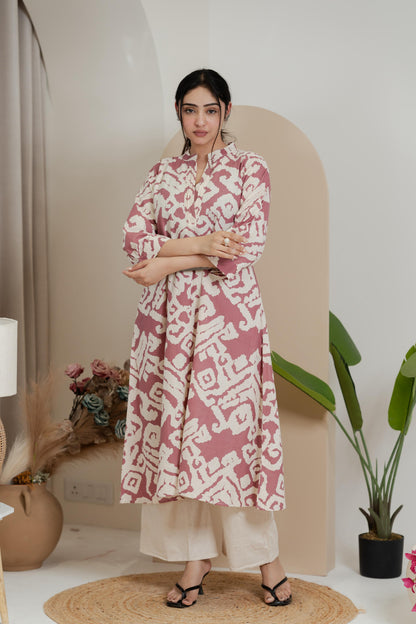 Premium Khadi Flex Co-ord Set - Dusty Rose | Soft & Comfortable
